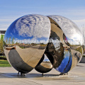 Popular design big size stainless steel sphere sculpture for city garden park decoration
